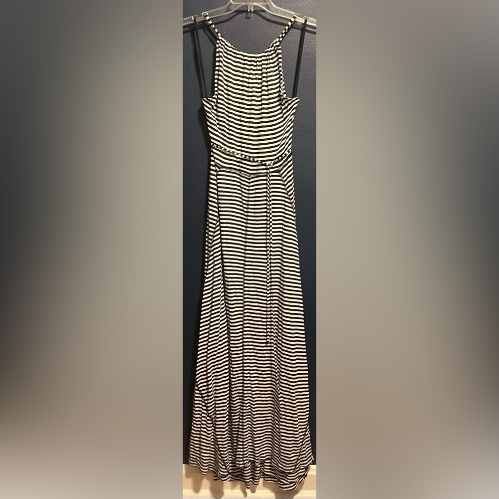 Striped Black and White Women's Dress